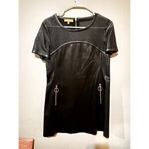 Michael Kors Collection Black Leather Dress Size 2